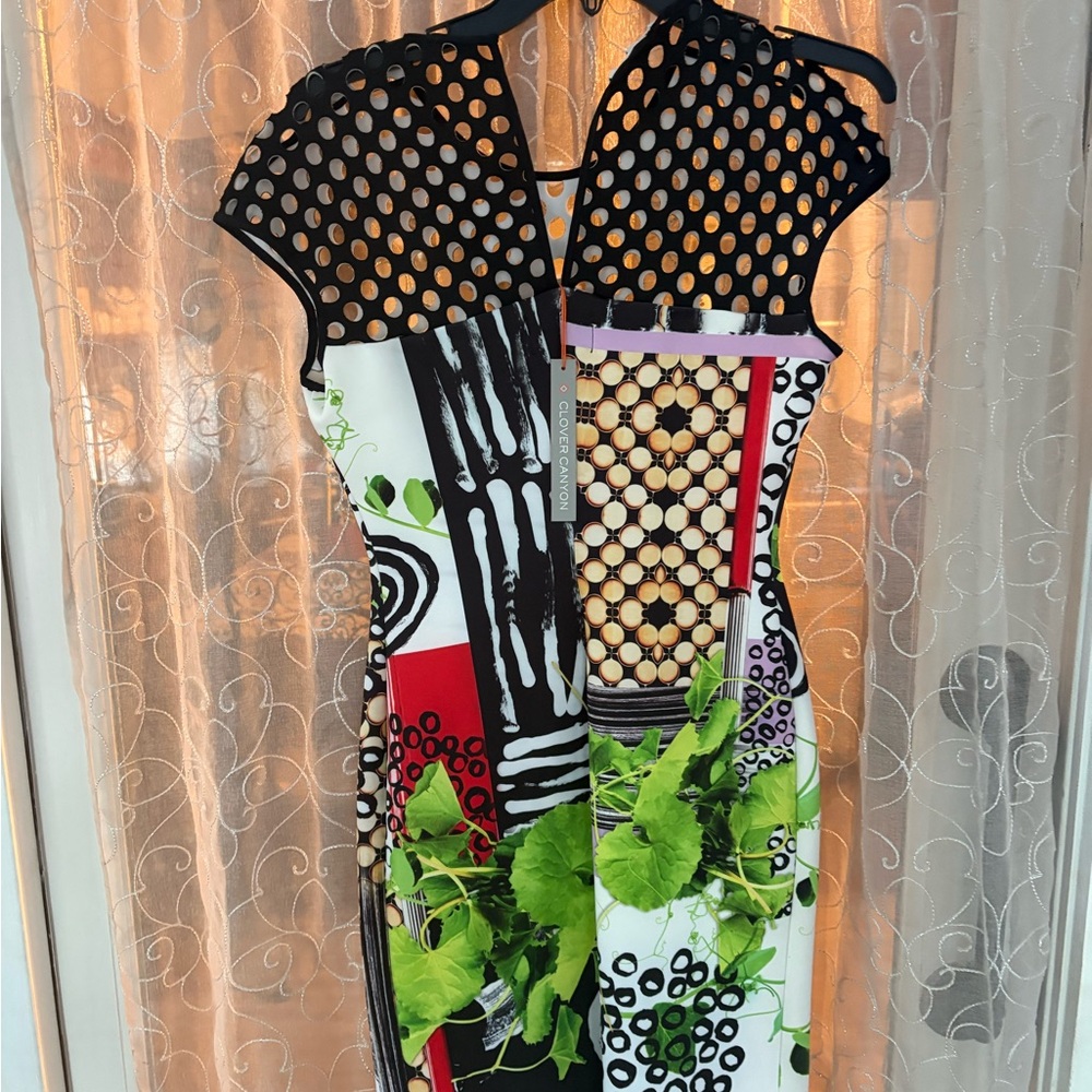 Multicolor Patterned Women's Dress - Picture 2 of 2